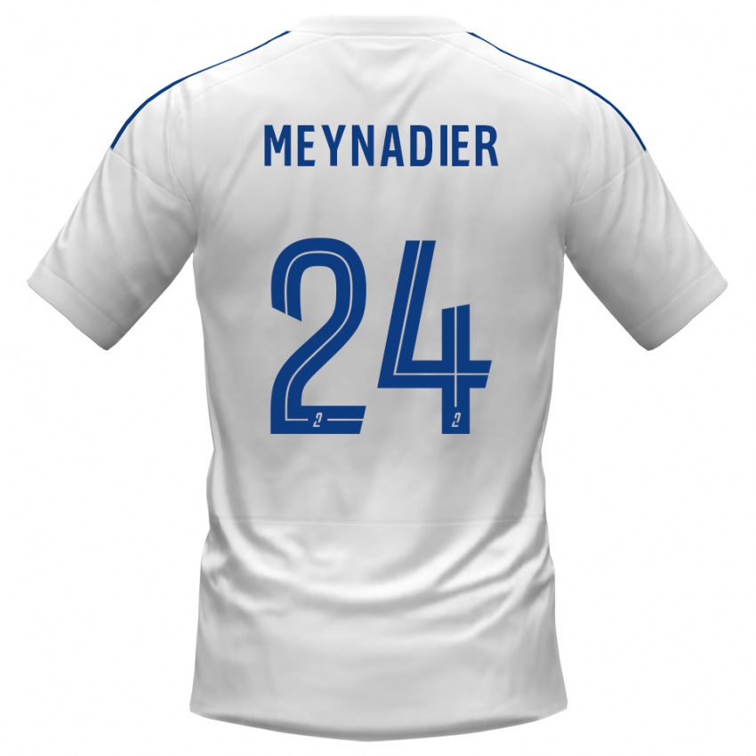 נשים טום מנאדייה #24 לבן כחול הרחק ג'רזי 2025/26 חולצה קצרה