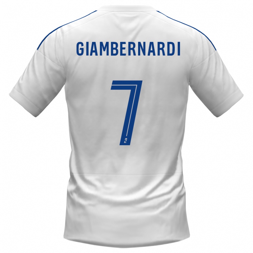 נשים Anthony Giambernardi #7 לבן כחול הרחק ג'רזי 2025/26 חולצה קצרה