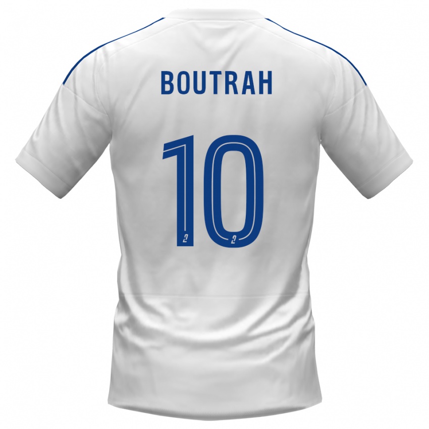 נשים Amine Boutrah #10 לבן כחול הרחק ג'רזי 2025/26 חולצה קצרה