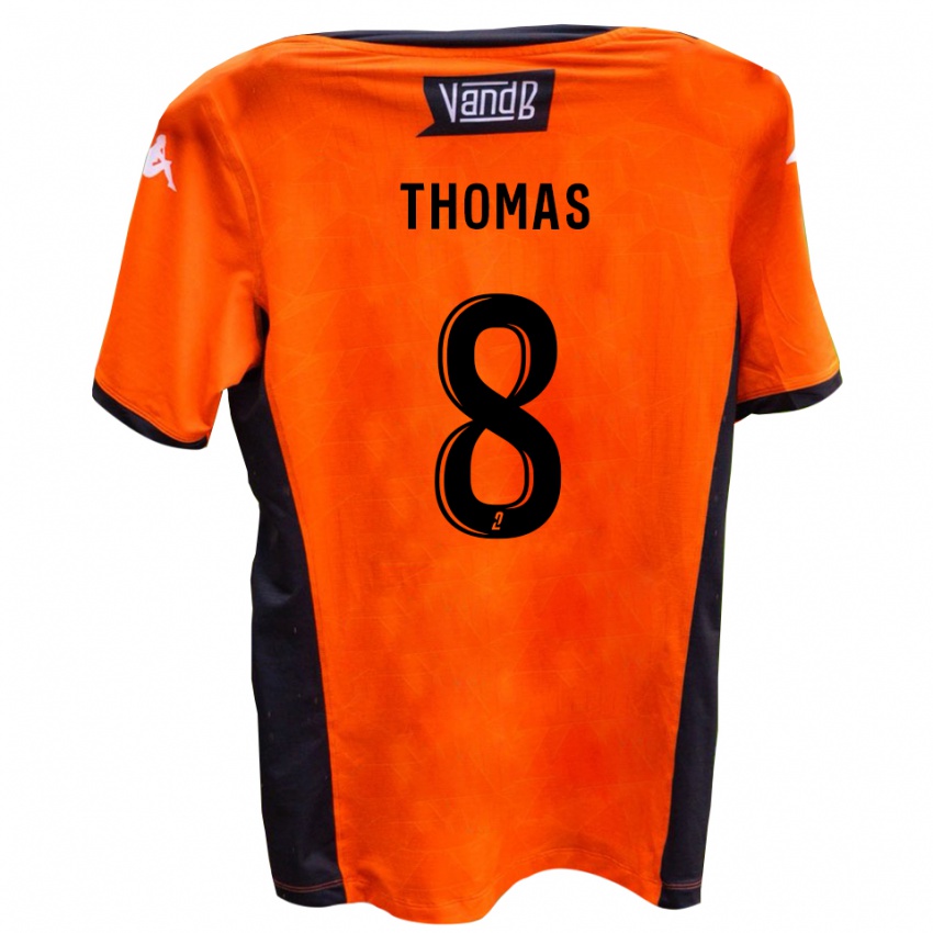 נשים טיטואן תומס #8 לבן שחור הרחק ג'רזי 2025/26 חולצה קצרה