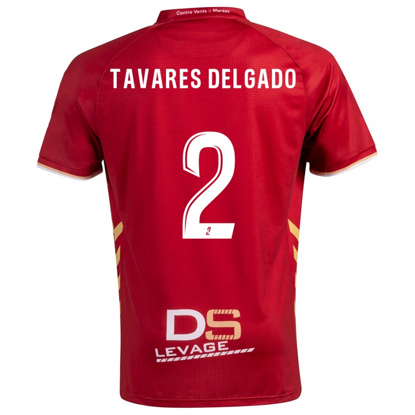 נשים Rony Tavares Delgado #2 בורדו זהב הרחק ג'רזי 2025/26 חולצה קצרה