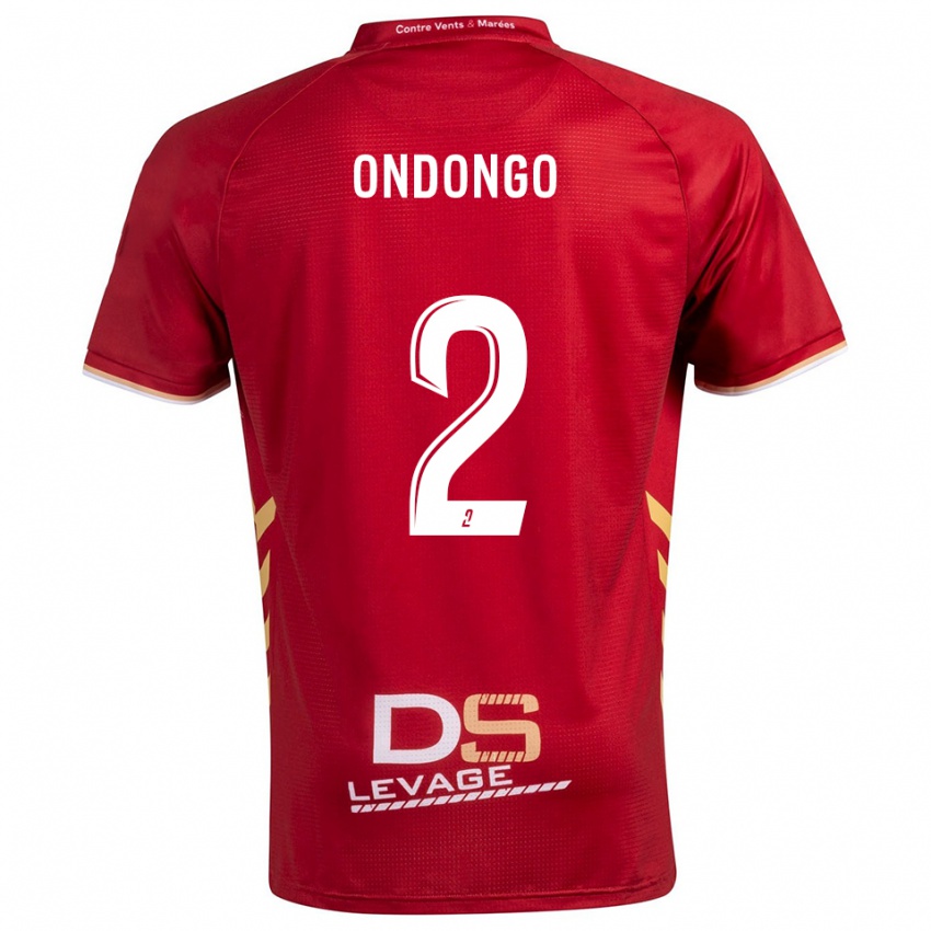 נשים Brayane Ondongo #2 בורדו זהב הרחק ג'רזי 2025/26 חולצה קצרה