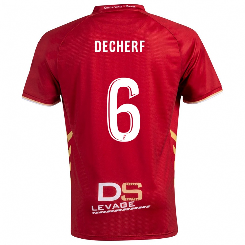 נשים Marco Decherf #6 בורדו זהב הרחק ג'רזי 2025/26 חולצה קצרה