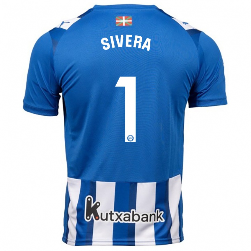 ילדים אנטוניו סיברה #1 כחול לבן ג'רזי ביתית 2025/26 חולצה קצרה