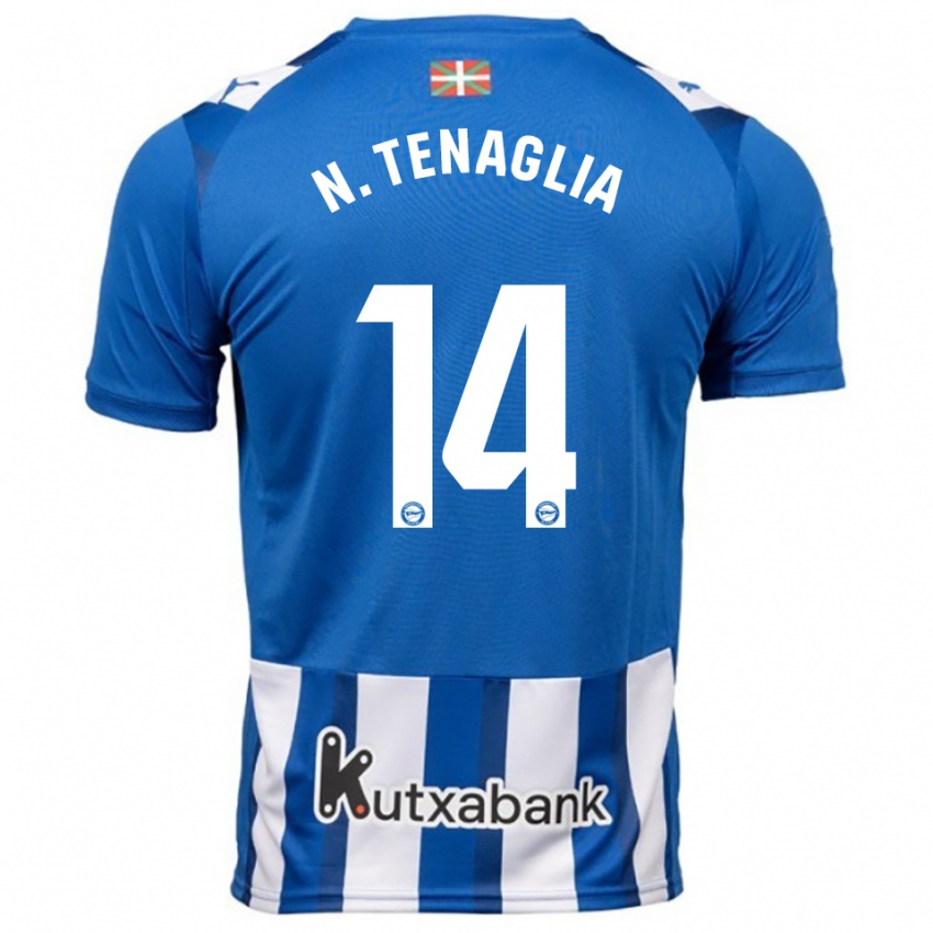 ילדים נהואל טנאגליה #14 כחול לבן ג'רזי ביתית 2025/26 חולצה קצרה