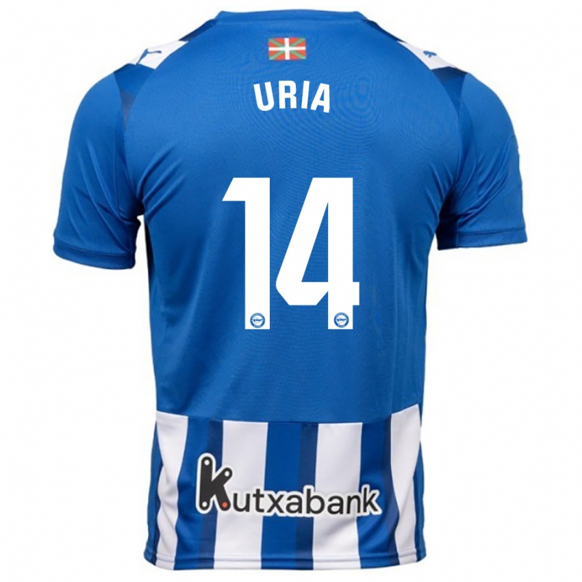 ילדים איקר אוריה פורס #14 כחול לבן ג'רזי ביתית 2025/26 חולצה קצרה