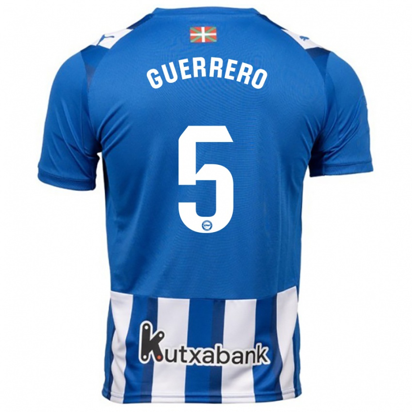 ילדים Ángel Guerrero #5 כחול לבן ג'רזי ביתית 2025/26 חולצה קצרה