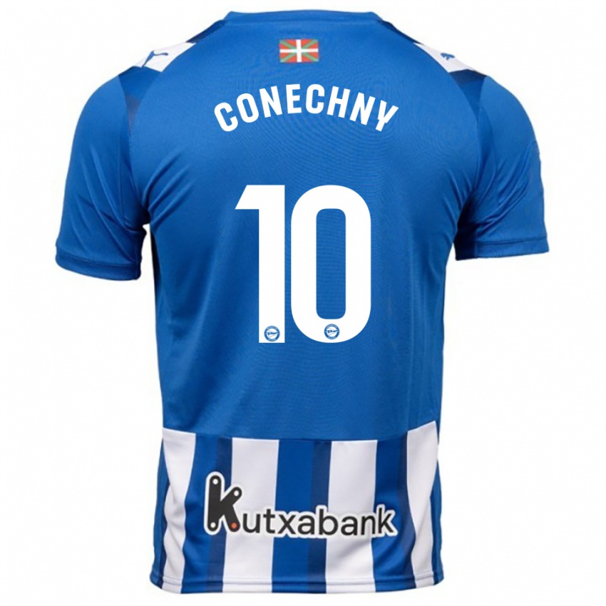 ילדים תומאס קונצ'ני #10 כחול לבן ג'רזי ביתית 2025/26 חולצה קצרה