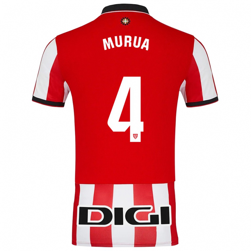 ילדים גאראסי מורואה #4 אדום לבן ג'רזי ביתית 2025/26 חולצה קצרה