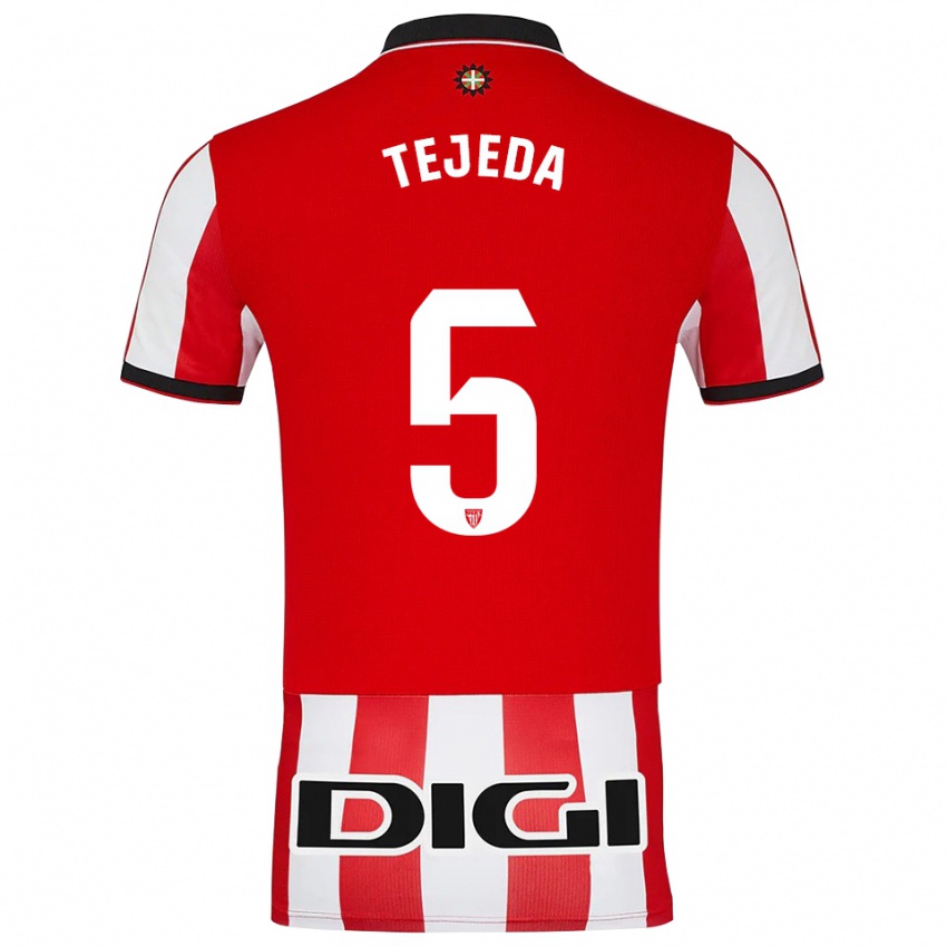 ילדים דייגו טחדה סיירה #5 אדום לבן ג'רזי ביתית 2025/26 חולצה קצרה