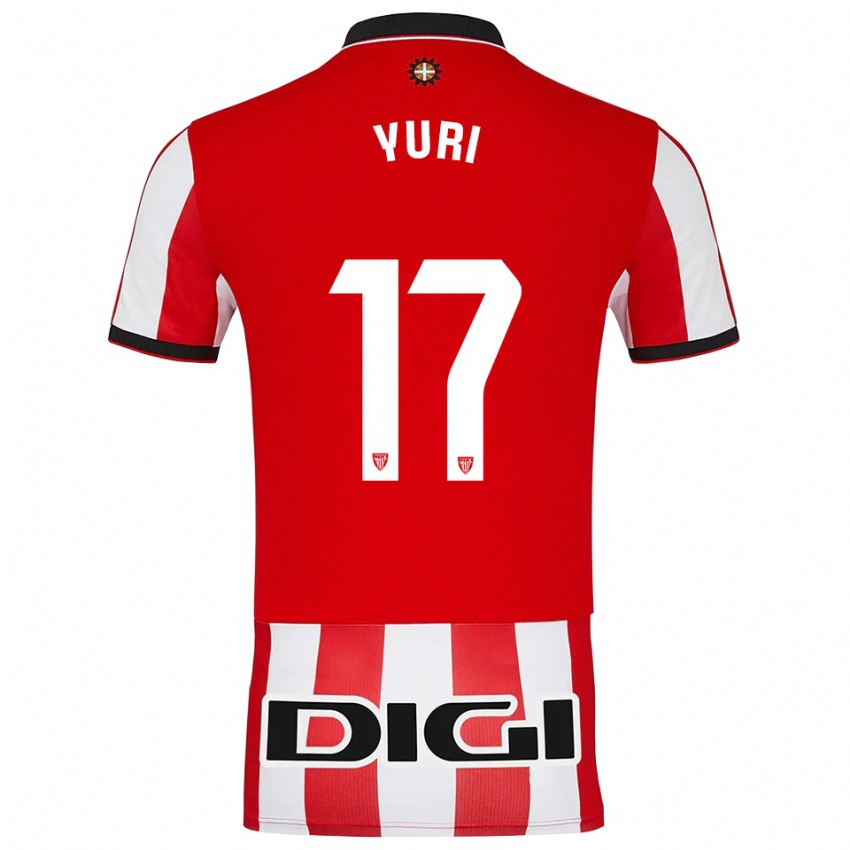 ילדים יורי ברצ'יצ'ה #17 אדום לבן ג'רזי ביתית 2025/26 חולצה קצרה