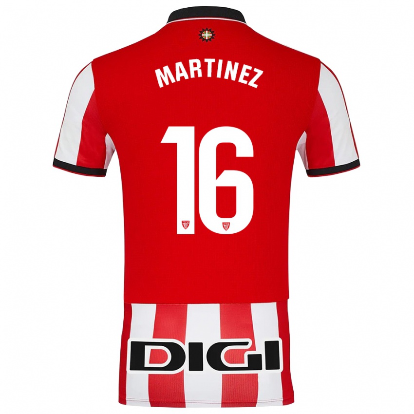 ילדים פבלו מרטינס #16 אדום לבן ג'רזי ביתית 2025/26 חולצה קצרה
