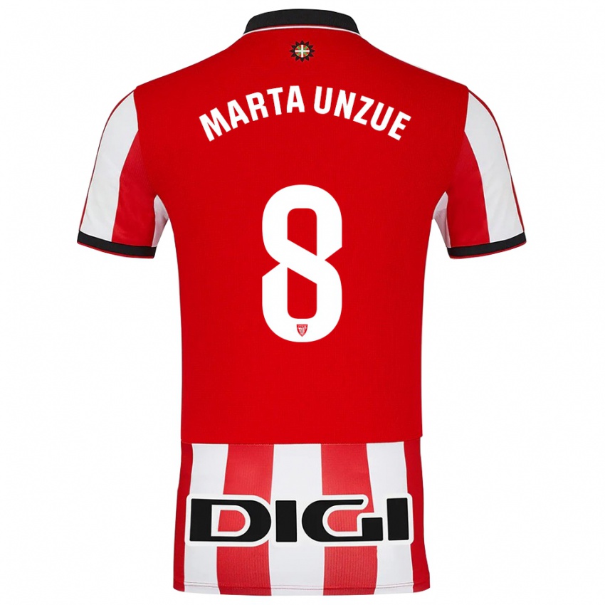 ילדים מרתה אונסואה #8 אדום לבן ג'רזי ביתית 2025/26 חולצה קצרה