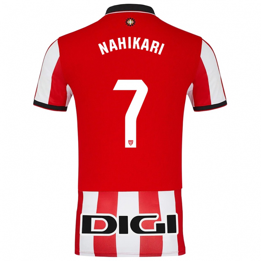 ילדים נהיקארי גרסיה פרז #7 אדום לבן ג'רזי ביתית 2025/26 חולצה קצרה