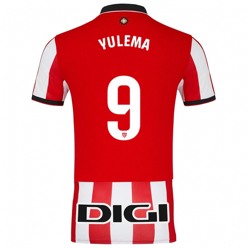 ילדים יולמה קורס #9 אדום לבן ג'רזי ביתית 2025/26 חולצה קצרה