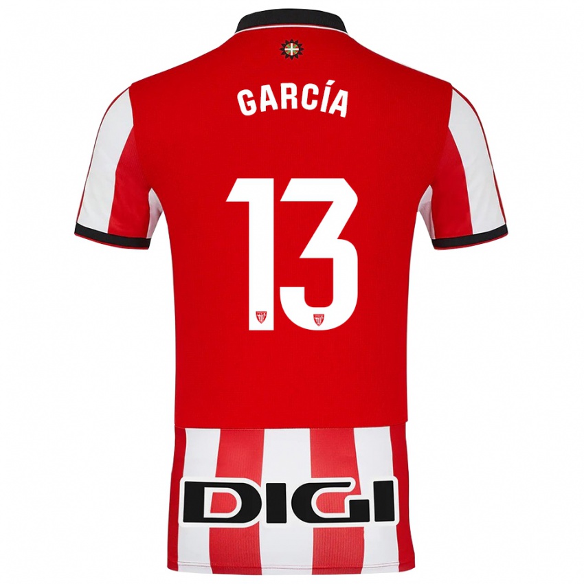 ילדים Simón García #13 אדום לבן ג'רזי ביתית 2025/26 חולצה קצרה