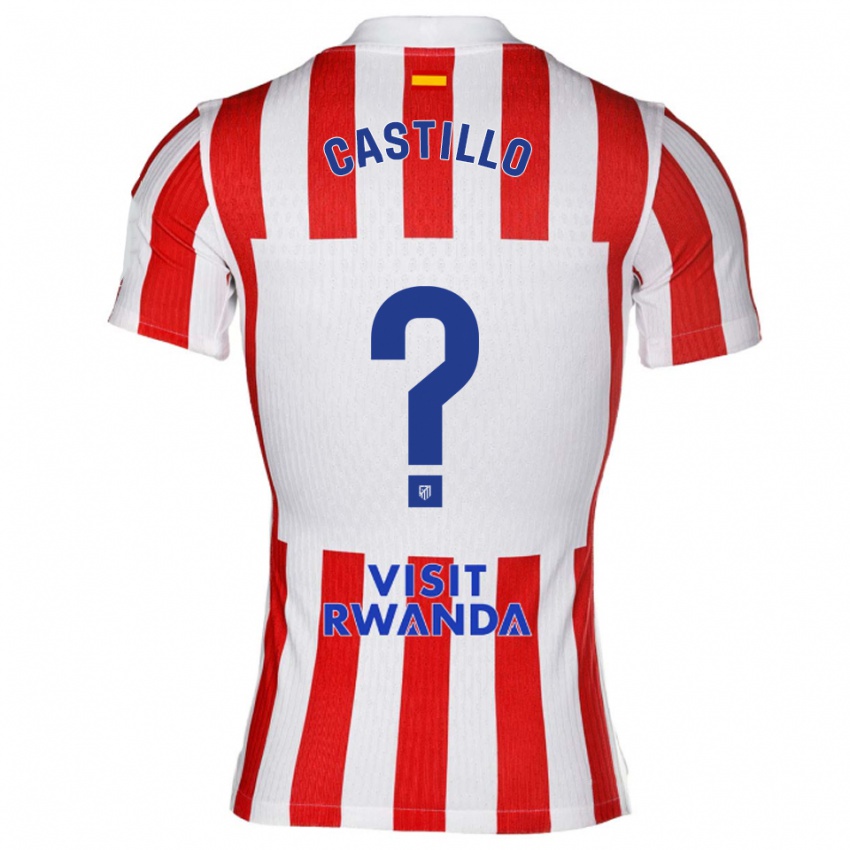 ילדים Jorge Castillo #0 אדום לבן ג'רזי ביתית 2025/26 חולצה קצרה