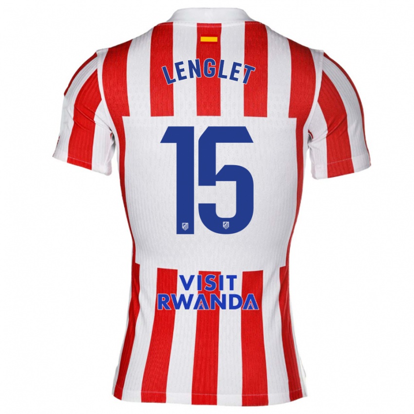 ילדים קלמנט לנגלה #15 אדום לבן ג'רזי ביתית 2025/26 חולצה קצרה
