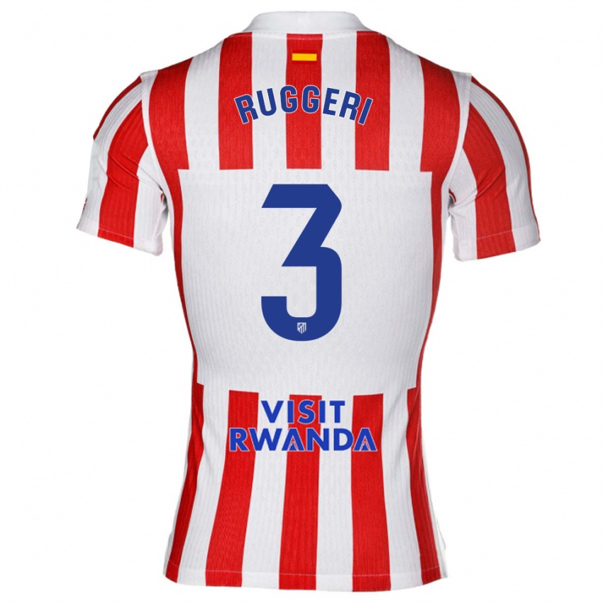 ילדים מתאו רוג׳רי #3 אדום לבן ג'רזי ביתית 2025/26 חולצה קצרה