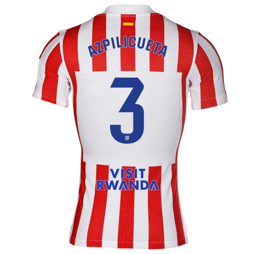 ילדים ססאר אספיליקווטה #3 אדום לבן ג'רזי ביתית 2025/26 חולצה קצרה