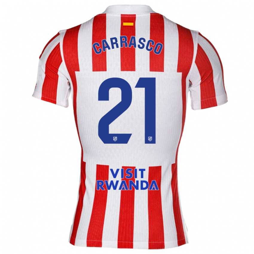 ילדים יאניק קרסקו #21 אדום לבן ג'רזי ביתית 2025/26 חולצה קצרה