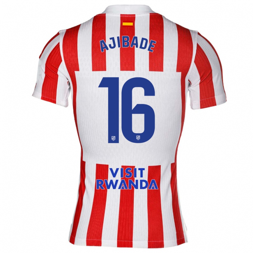 ילדים ראשידאט אג'יבאדה #16 אדום לבן ג'רזי ביתית 2025/26 חולצה קצרה