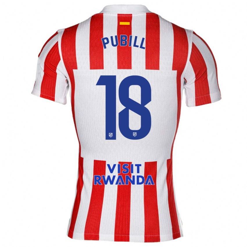 ילדים מארק פוביל #18 אדום לבן ג'רזי ביתית 2025/26 חולצה קצרה