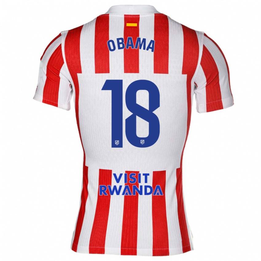 ילדים סלומון אובמה #18 אדום לבן ג'רזי ביתית 2025/26 חולצה קצרה