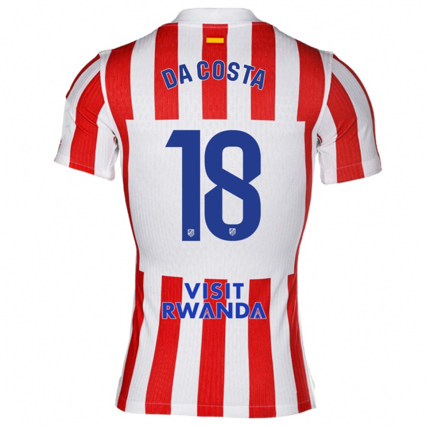 ילדים מריו דה קוסטה #18 אדום לבן ג'רזי ביתית 2025/26 חולצה קצרה