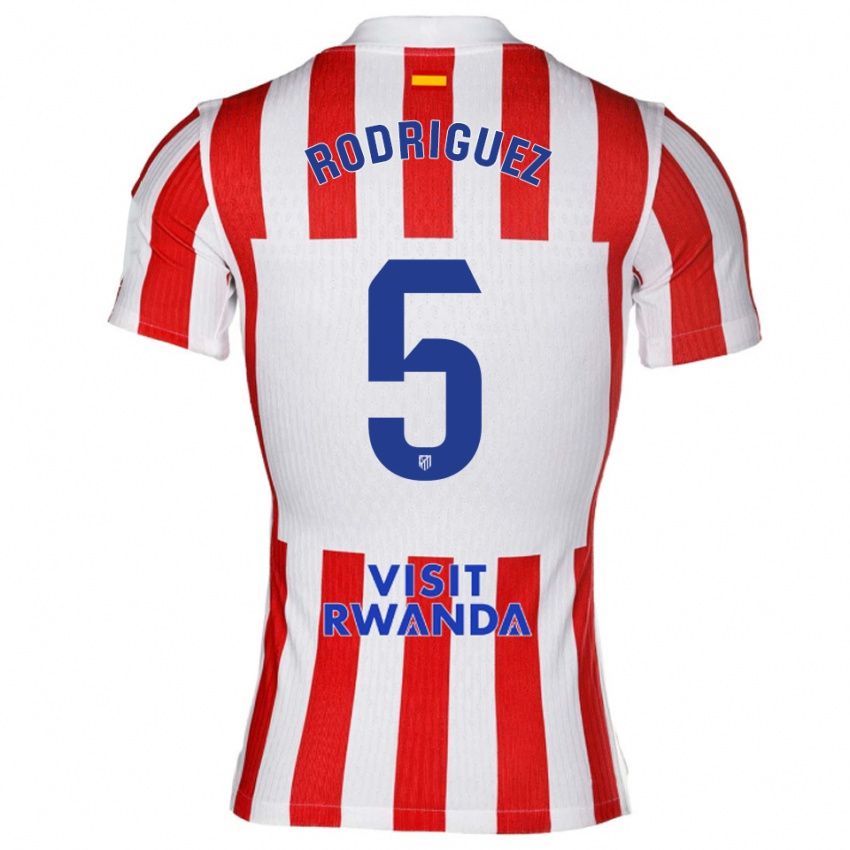 ילדים סינטה דל מאר רודריגז קוסטה #5 אדום לבן ג'רזי ביתית 2025/26 חולצה קצרה