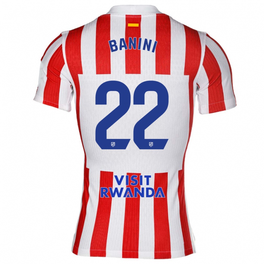 ילדים אסטפניה בניני #22 אדום לבן ג'רזי ביתית 2025/26 חולצה קצרה