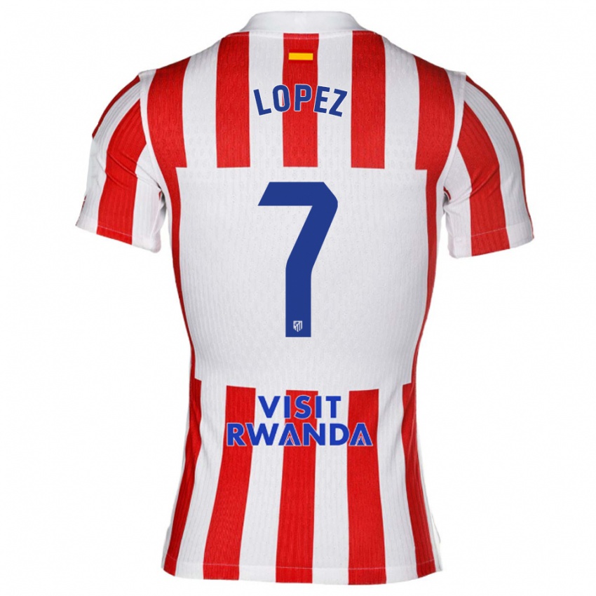 ילדים מייטן לופז #7 אדום לבן ג'רזי ביתית 2025/26 חולצה קצרה