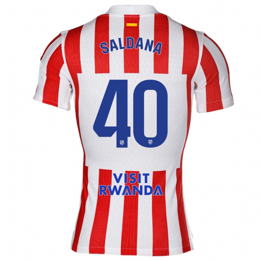 ילדים חוסה סלדנה #40 אדום לבן ג'רזי ביתית 2025/26 חולצה קצרה