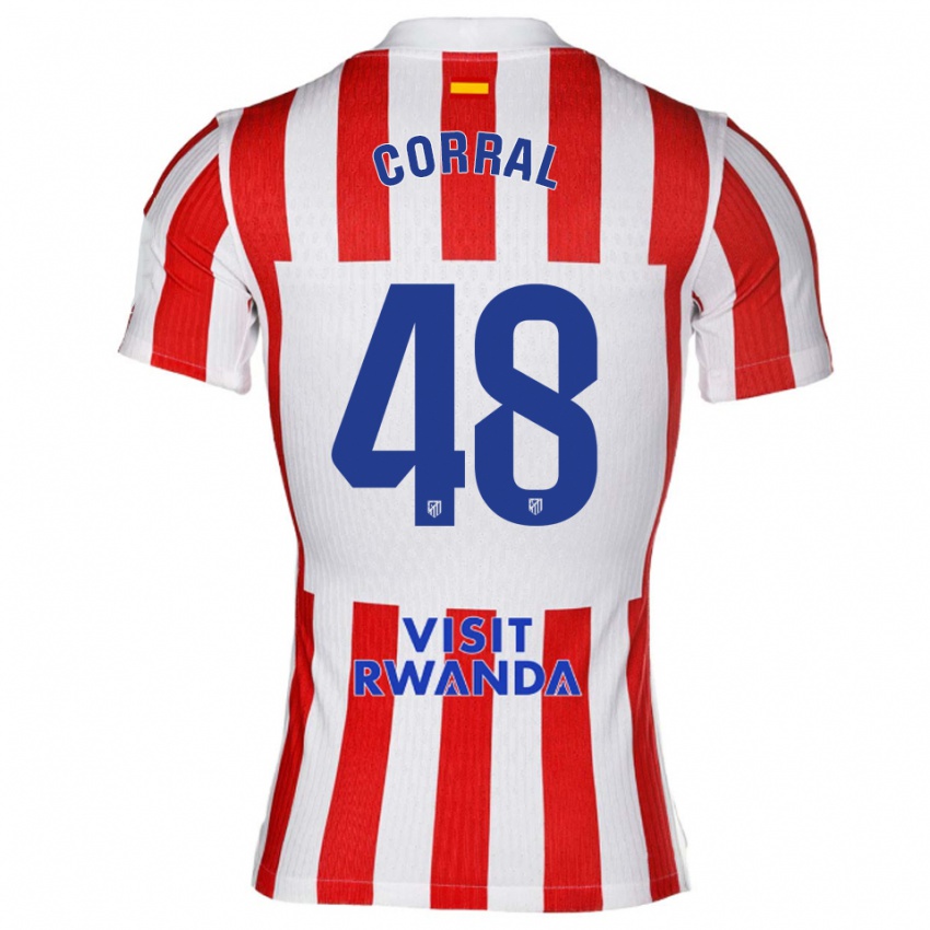 ילדים Adrian Corral #48 אדום לבן ג'רזי ביתית 2025/26 חולצה קצרה