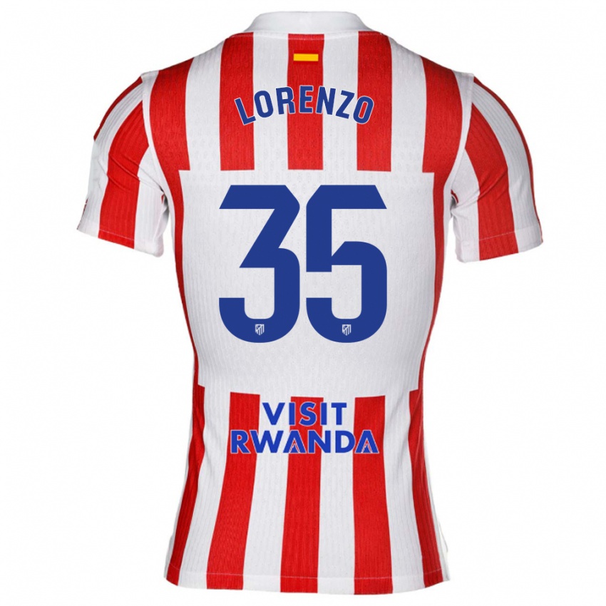 ילדים דייגו לורנצו #35 אדום לבן ג'רזי ביתית 2025/26 חולצה קצרה