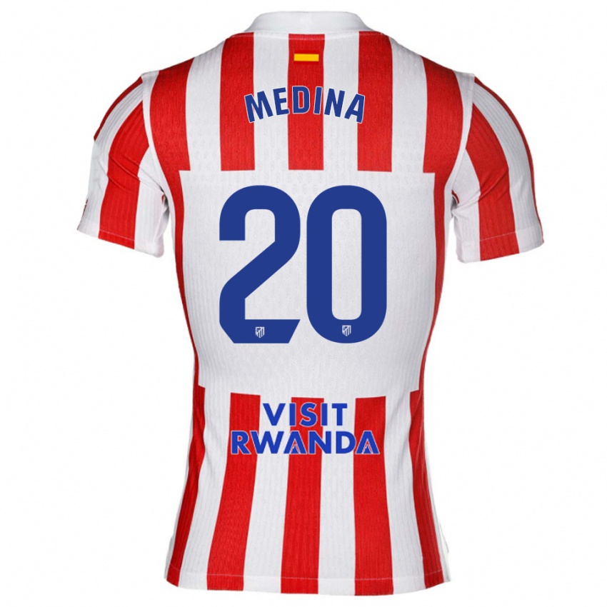 ילדים אנדריאה מדינה #20 אדום לבן ג'רזי ביתית 2025/26 חולצה קצרה