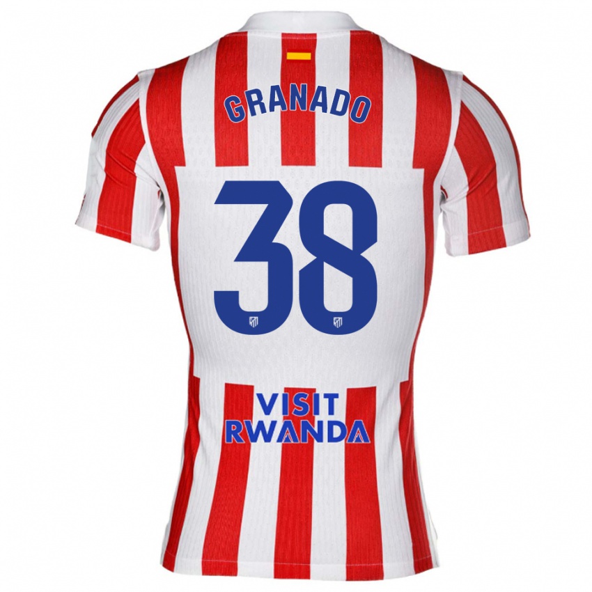 ילדים אדריאן גרנאדו #38 אדום לבן ג'רזי ביתית 2025/26 חולצה קצרה