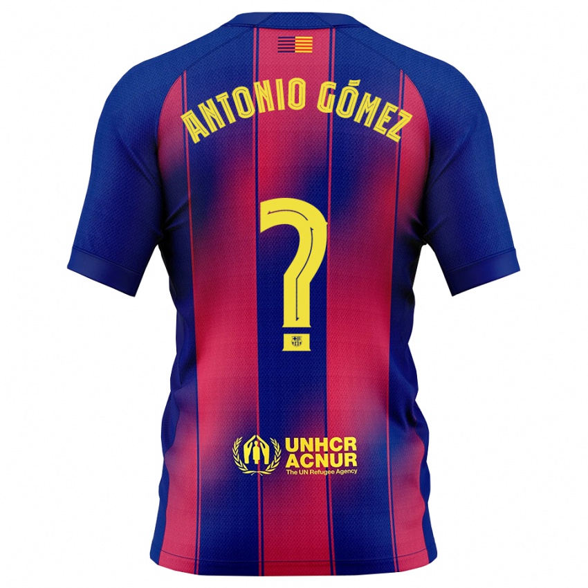 ילדים Antonio Gómez #0 כחול אדום ג'רזי ביתית 2025/26 חולצה קצרה