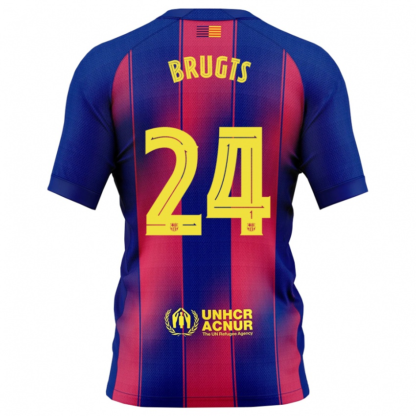 ילדים Esmee Brugts #24 כחול אדום ג'רזי ביתית 2025/26 חולצה קצרה