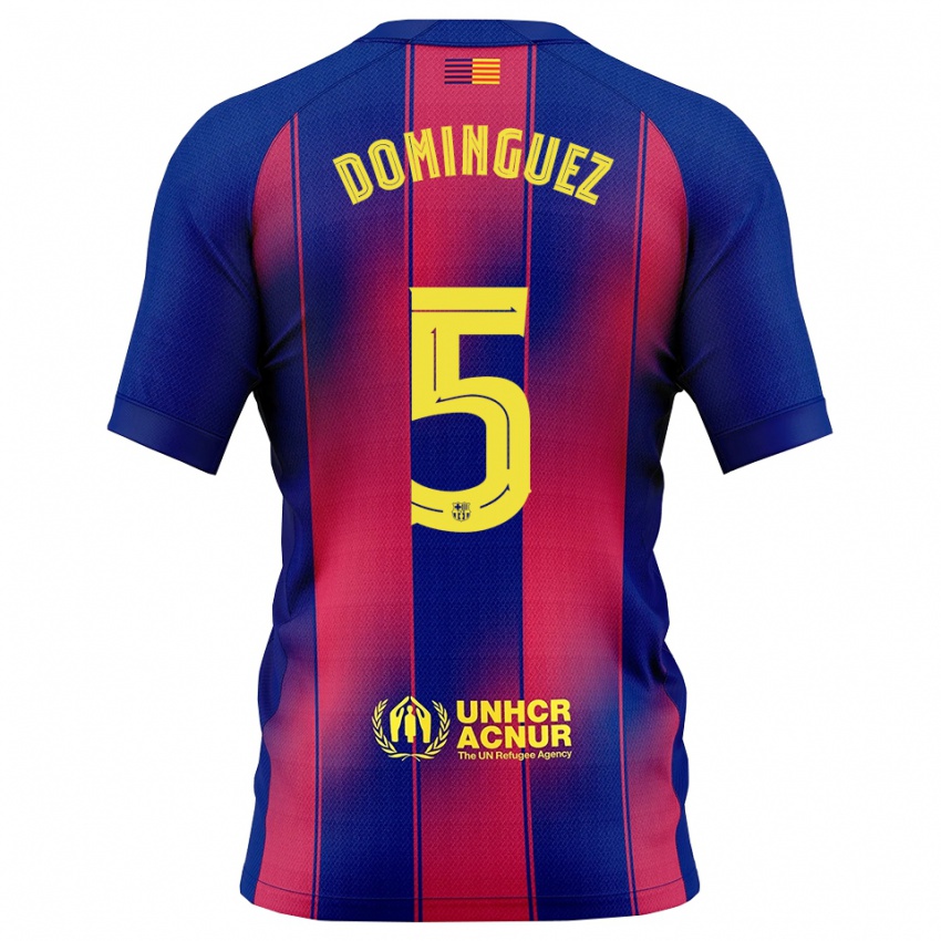 ילדים סרג'י דומינגז #5 כחול אדום ג'רזי ביתית 2025/26 חולצה קצרה