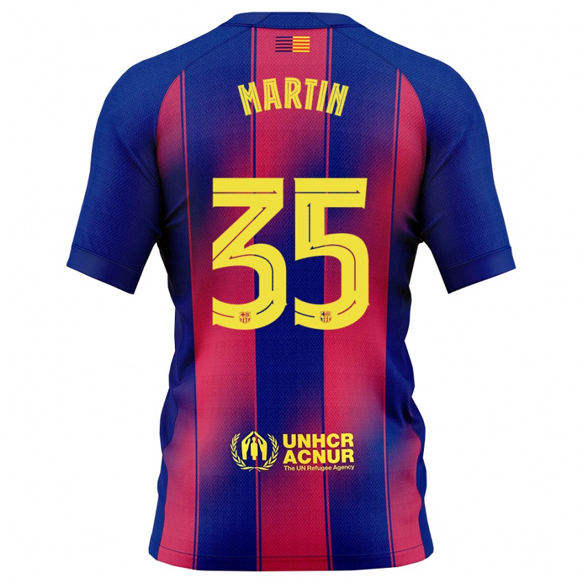 ילדים ג'רארד מרטין #35 כחול אדום ג'רזי ביתית 2025/26 חולצה קצרה