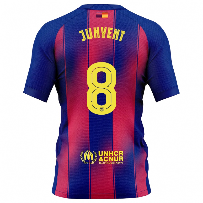 ילדים קווים ז'וניינט #8 כחול אדום ג'רזי ביתית 2025/26 חולצה קצרה