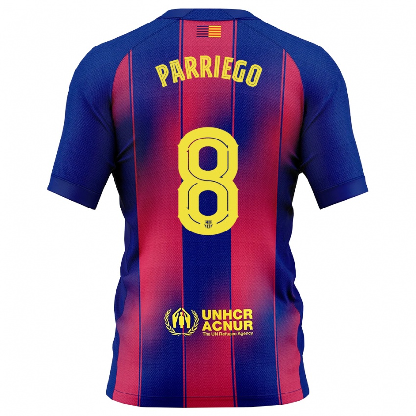 ילדים Marcos Parriego #8 כחול אדום ג'רזי ביתית 2025/26 חולצה קצרה