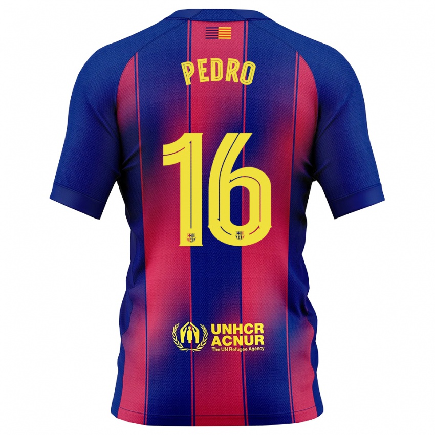 ילדים פדרו רודריגס #16 כחול אדום ג'רזי ביתית 2025/26 חולצה קצרה