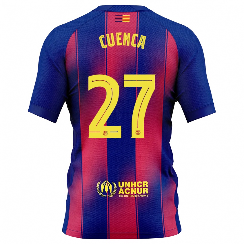 ילדים אנדרס קואנקה #27 כחול אדום ג'רזי ביתית 2025/26 חולצה קצרה