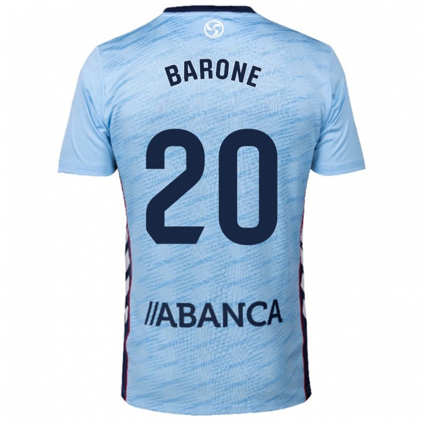 ילדים Caio Barone #20 תכלת אדום ג'רזי ביתית 2025/26 חולצה קצרה