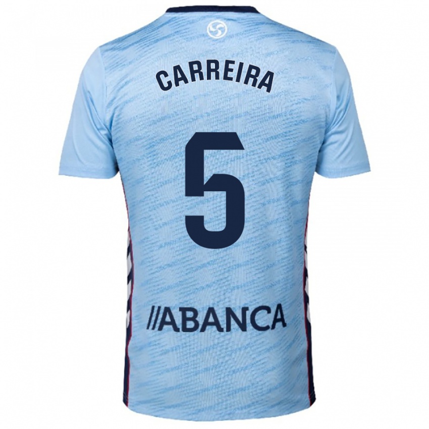 ילדים סרחיו קאריירה #5 תכלת אדום ג'רזי ביתית 2025/26 חולצה קצרה