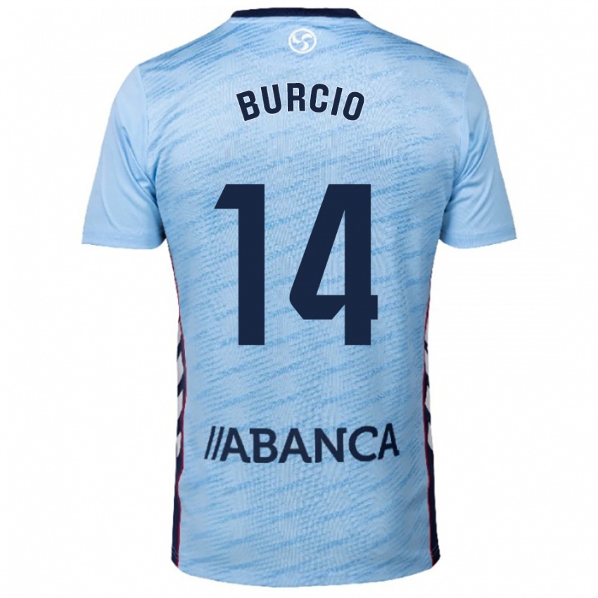 ילדים Hugo Burcio #14 תכלת אדום ג'רזי ביתית 2025/26 חולצה קצרה