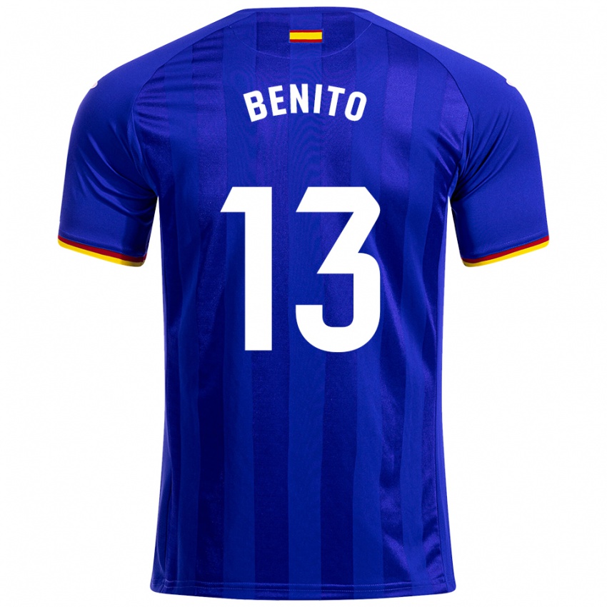 ילדים Jorge Benito #13 כחול אדום צהוב ג'רזי ביתית 2025/26 חולצה קצרה
