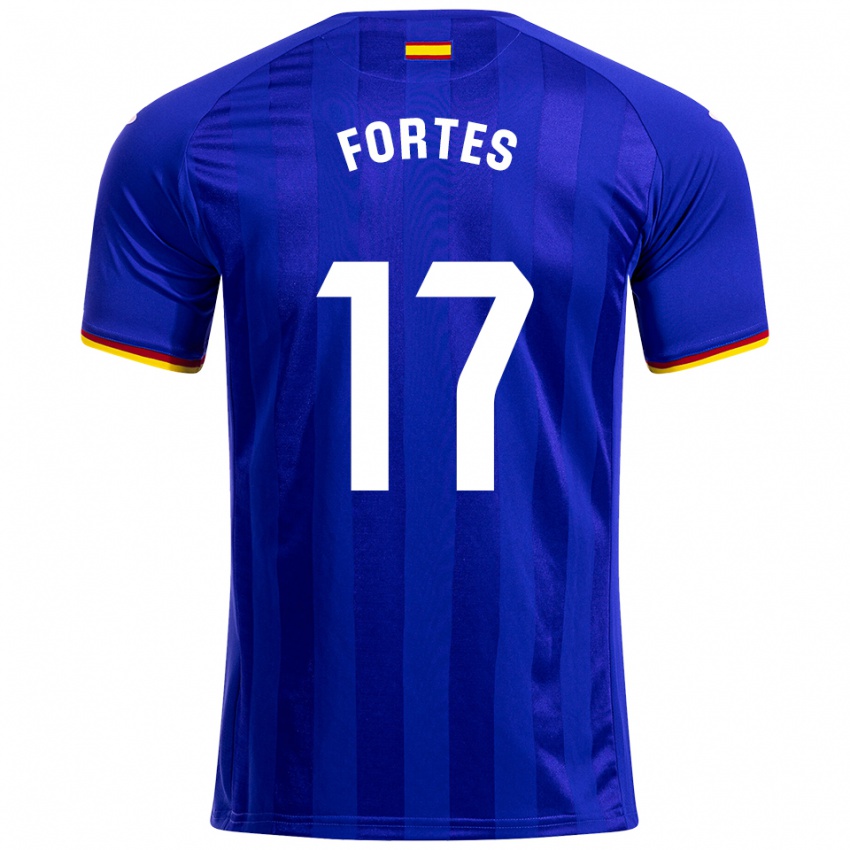 ילדים Joel Fortes #17 כחול אדום צהוב ג'רזי ביתית 2025/26 חולצה קצרה